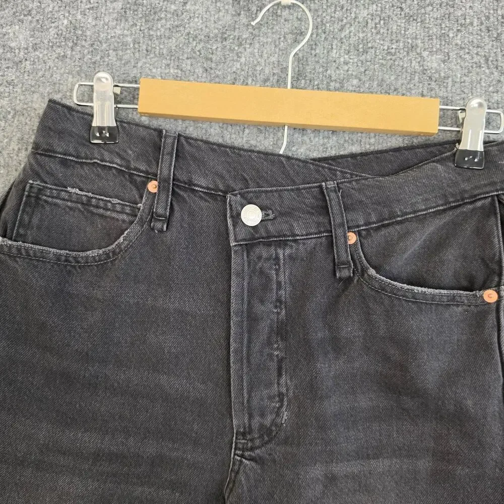 We The Free People Shorts 27 Boomerang High Rise Long Denim Cut Off Summer Casua